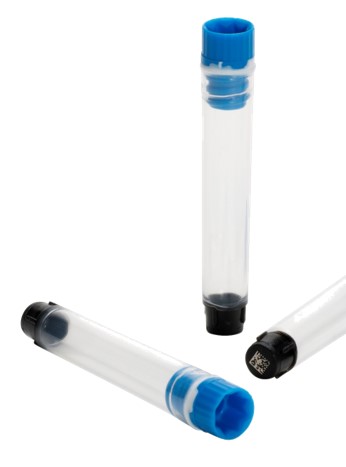 1C Strikamerkt sýnaglös 1000 μl - tappa-laus - Std Rack PC High Lid, 50 rekkar/4800 sýnaglös