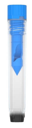 [LVL-3C-I10-TC-CW-P] 3C Strikamerkt sýnaglös 1000 μl - Blár tappi/Tissue hook - Automation Friendly Rack PC, 96 sýnaglös á rekka