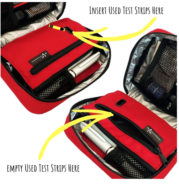 Insulated Diabetes Organizer - Red